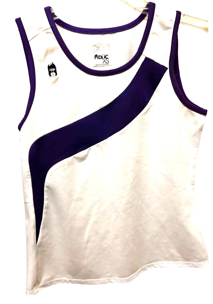 DUC Sports Women’s Performance Tank TopSize: Extra Small (XS)Color: Purple/White