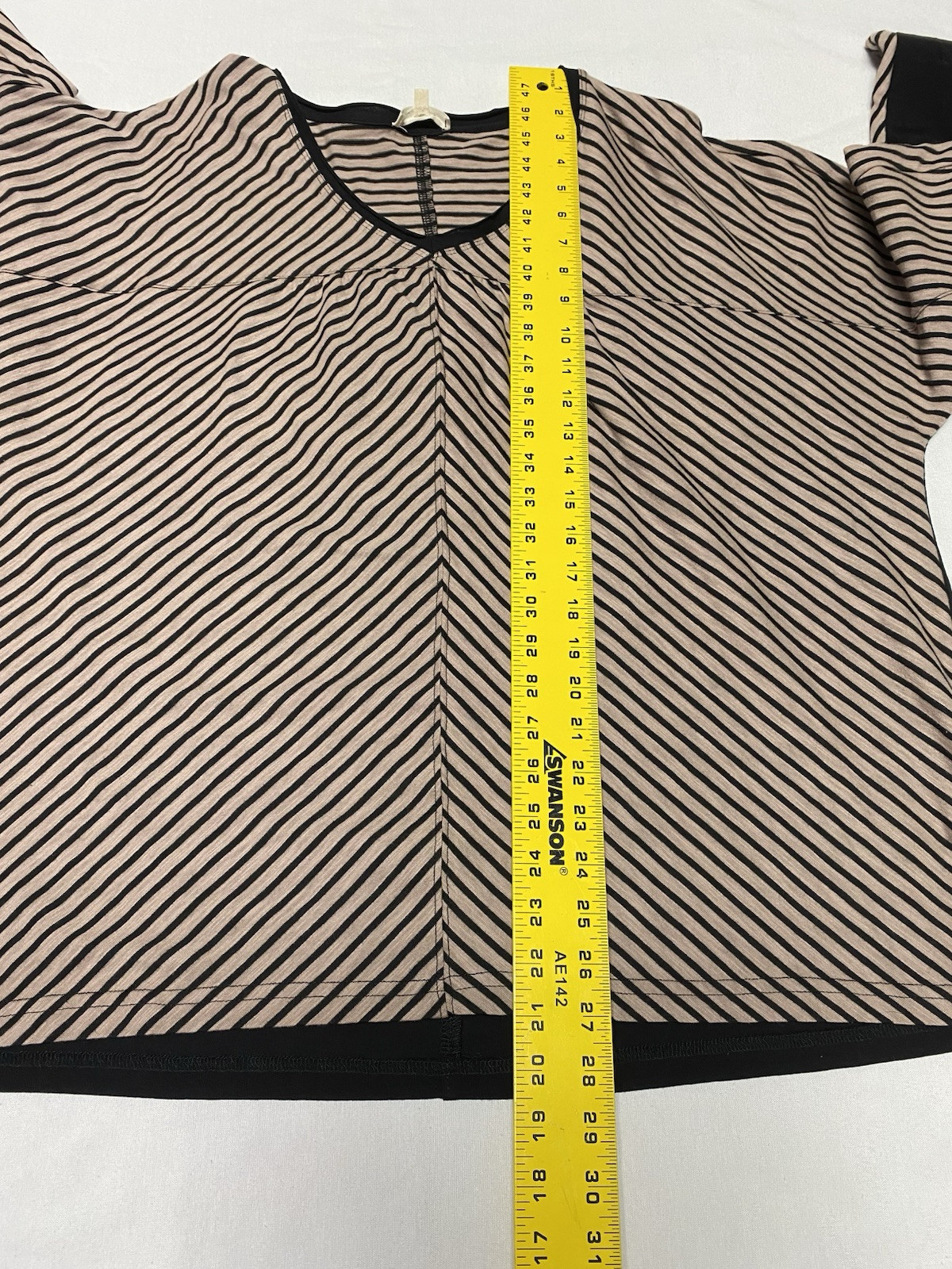 Cotton Bleu 100% Cotton Long Sleeve Striped Brown Black Size XL (p)