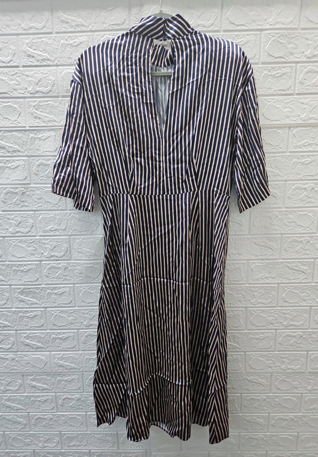 New Stella Nova Oversized Striped Cotton Shirt Blue Stripe Women Size 10