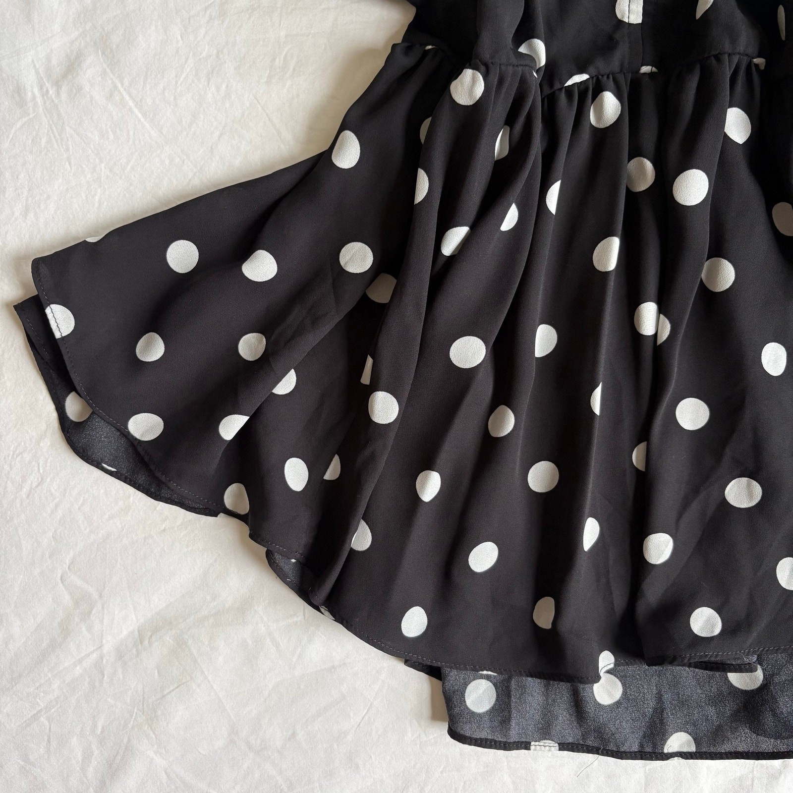 Torrid Polka Dot Mesh Peplum Blouse – Size 2