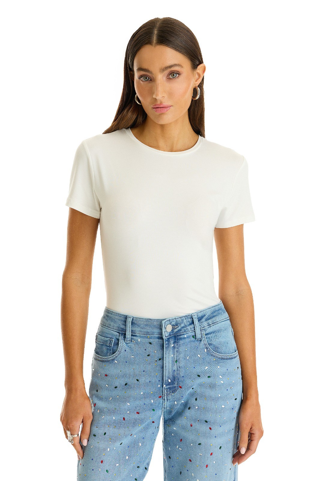 Amaya Ultra-Soft T-Shirt Leopard, White and Black THE NOLI SHOP