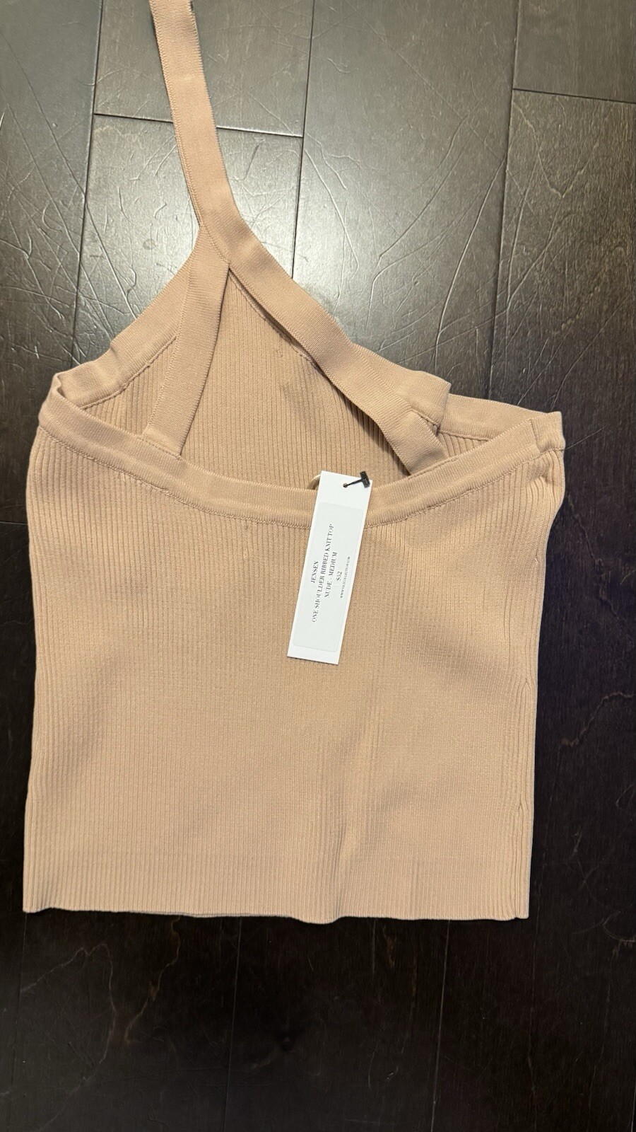 New With Tag Women Lucca One Shoulder Ribbed Knit Top Sz M