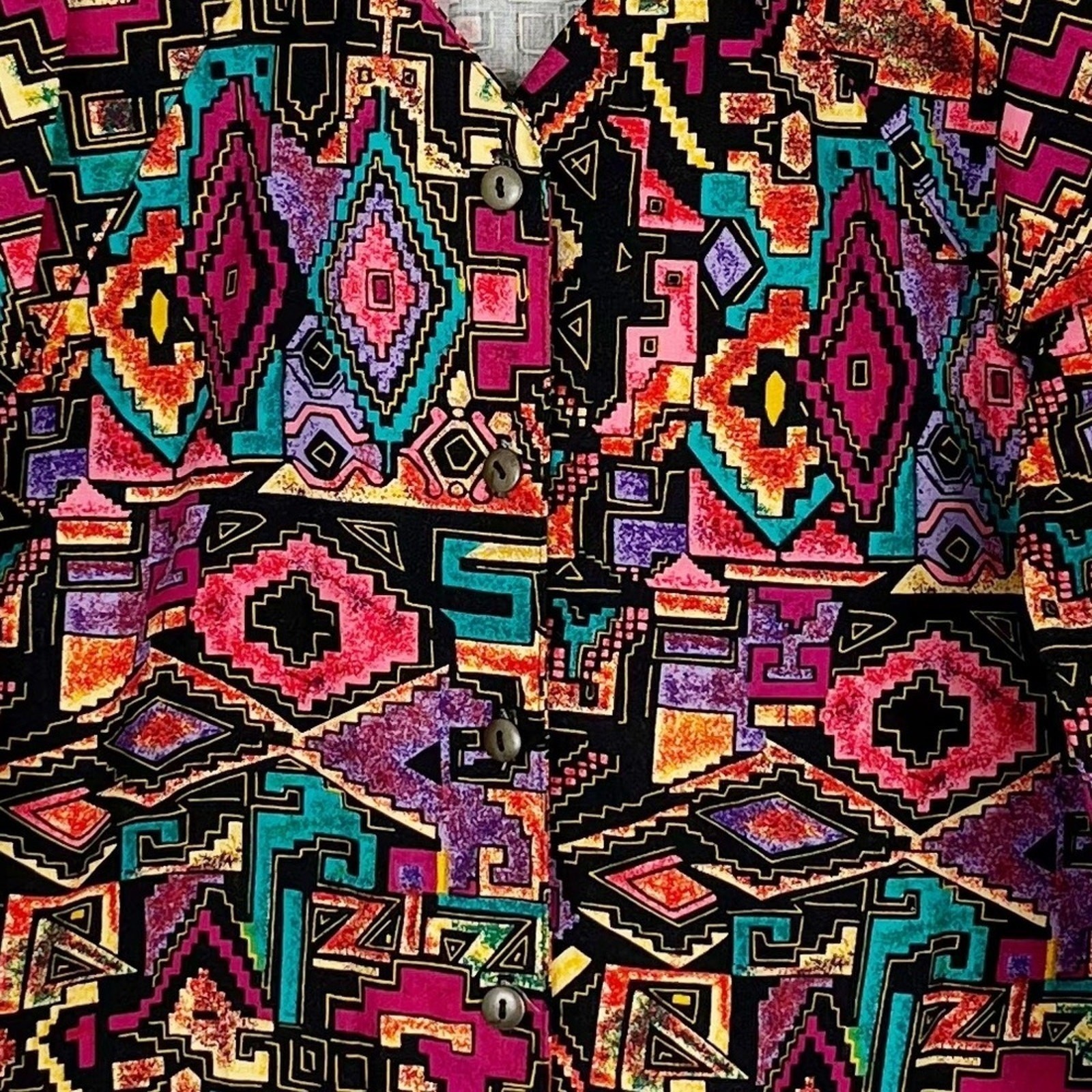 Women’s Vintage Western Shirt S Southwestern Aztec Cape Rodeo Style Cowgirl Chic