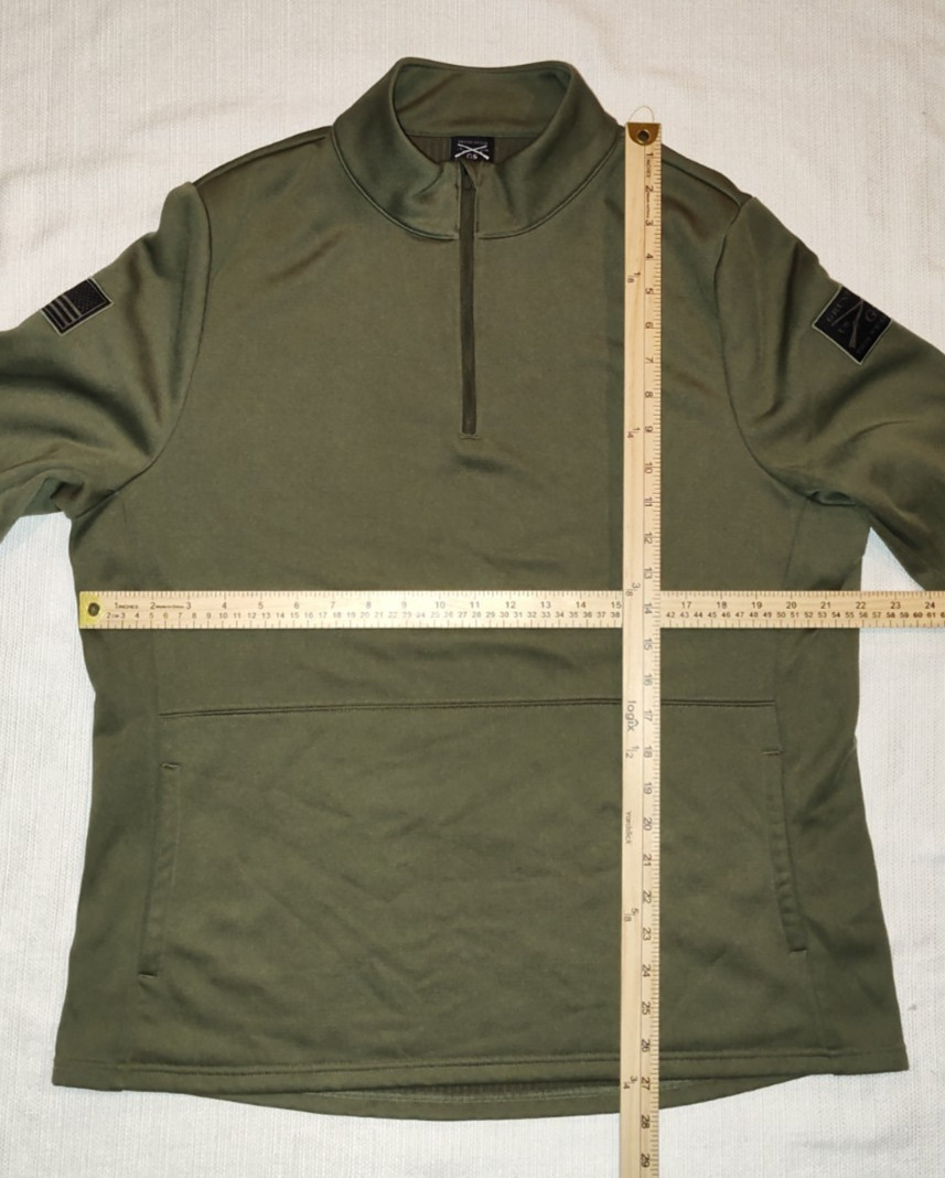 Grunt Style Womens 1/4 Zip Pullover Long Sleeve Shirt We’ll Defend XL Green