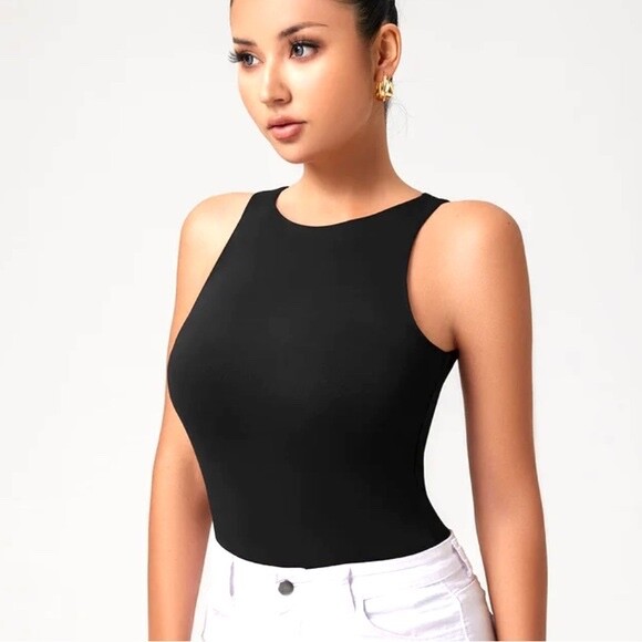 REORIA Ultimate Obsession Halter Neck Sleeveless Black Bodysuit Women’s Medium