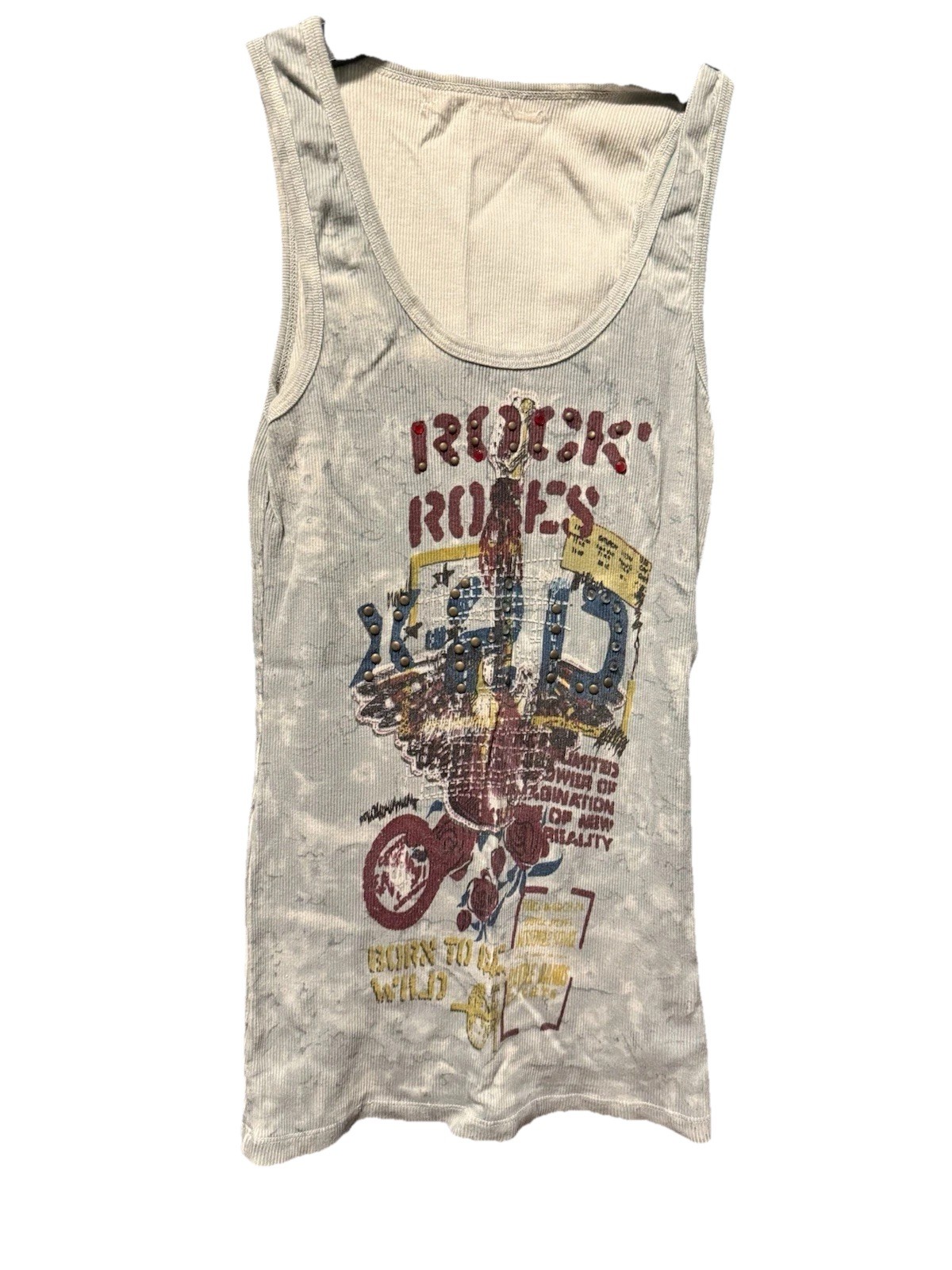 Anama Tank Top Born To Be Wild Rock Roses Tank Top RN#122665