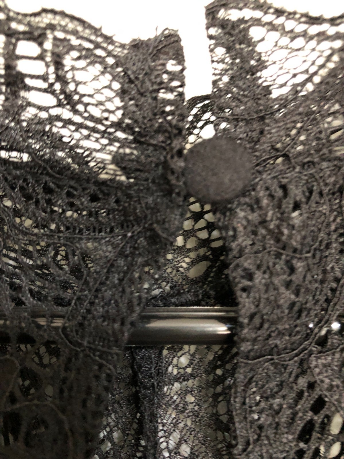 Torrid Plus Size 2 Black Lace Mock Neck Tank Top Sharkbite Hem Rayon Blouse.