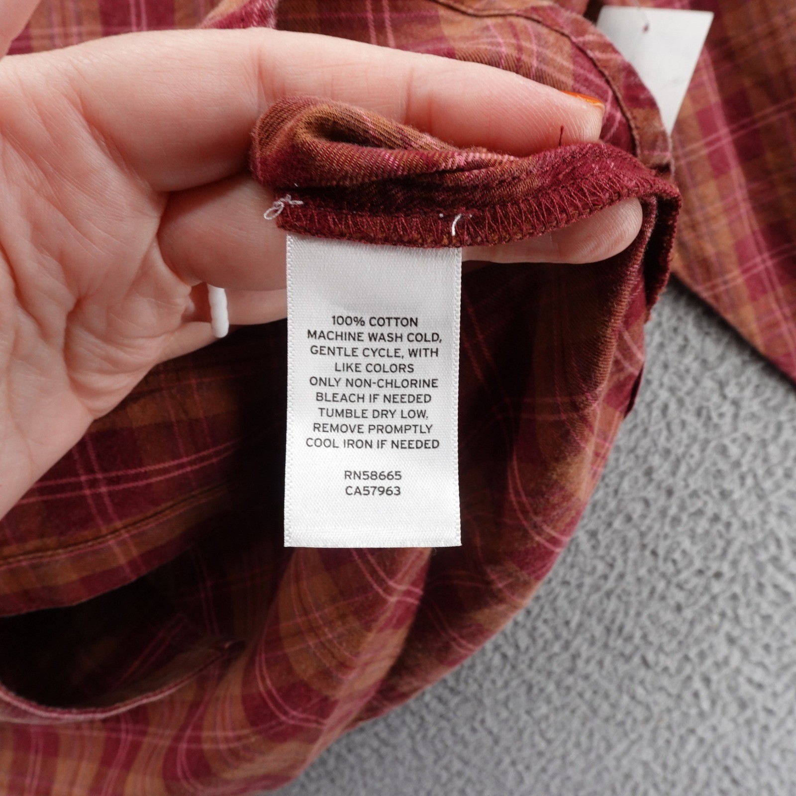 Abound Plaid Oversized Button Up Shirt Women XS Red Brown Casual Top NEW