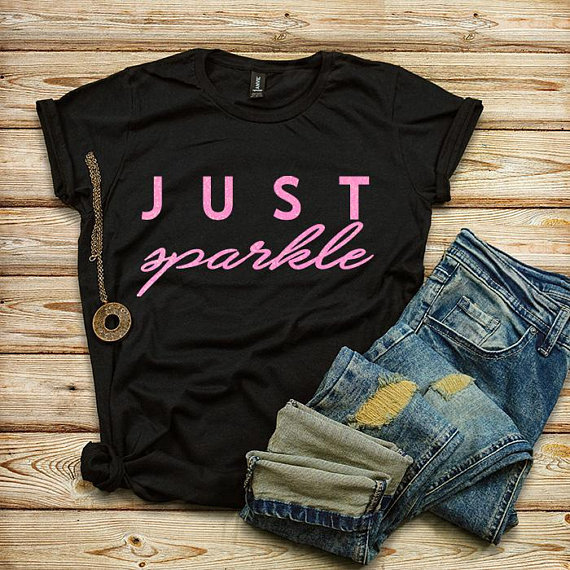 JUST SPARKLE T-SHIRT, Glitter T-shirt