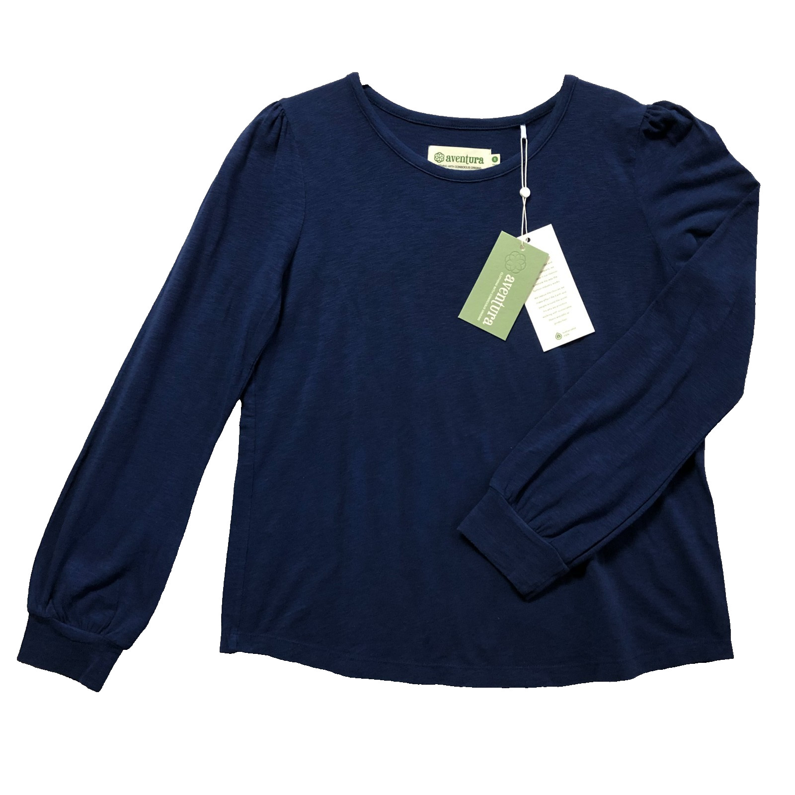 New Aventura Medium Sterling Top Medieval Blue Organic Cotton Athlete Travel NWT