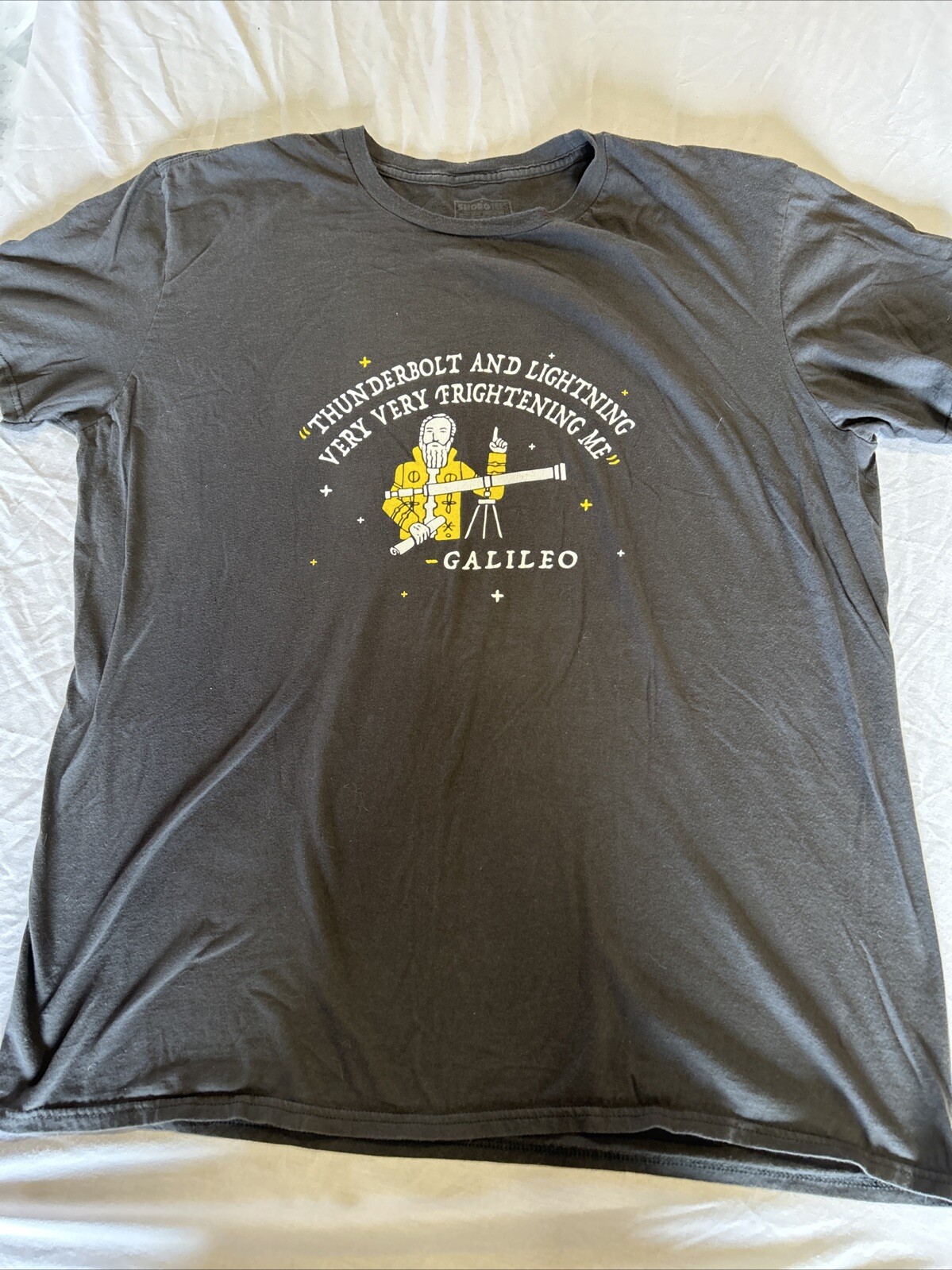 QUEEN~SNORG TEE L THUNDERBOLT LIGHTENING GALILEO VERY FRIGHTENING T-SHIRT SZ. XL