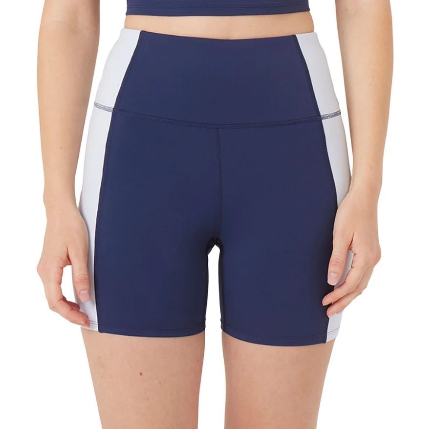 Hurley Women’s High Waisted 4-Way Stretch Bike Short, Navy, X-Large