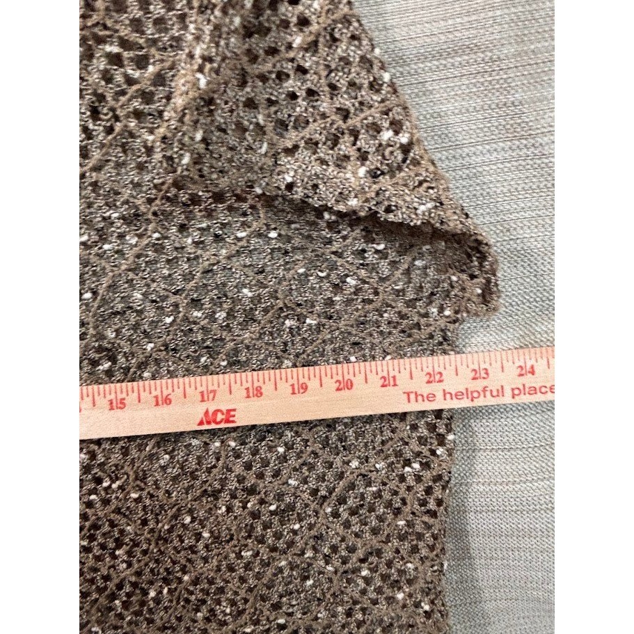 Maurices Gold Metallic Knit Sequin Shimmer Scoop Neck Short Sleeve Top XL