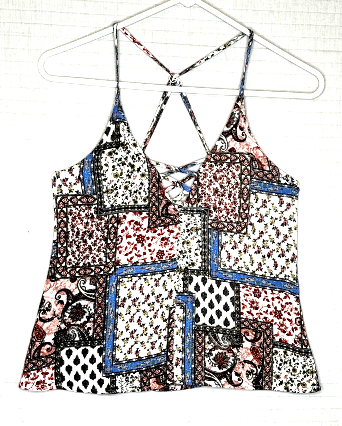EUC Full Tilt Women/Jr Sleeveless Top Sz S Multicolor, Adjustable Straps