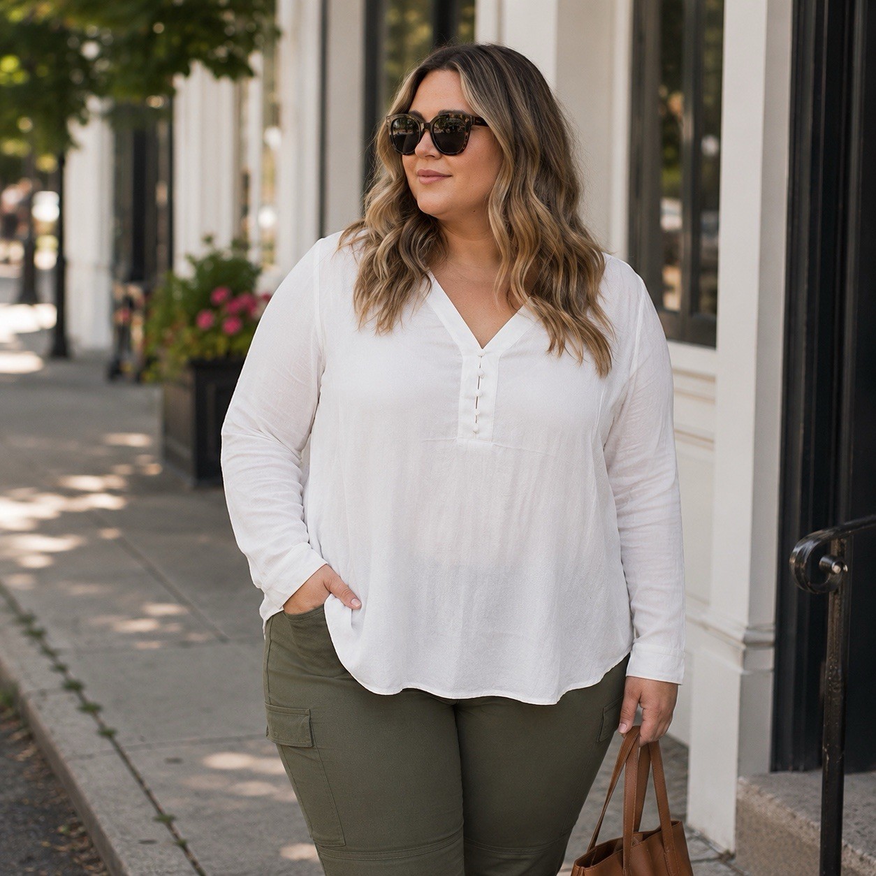 roz & ali tunic blouse 2X Flowy July Sale