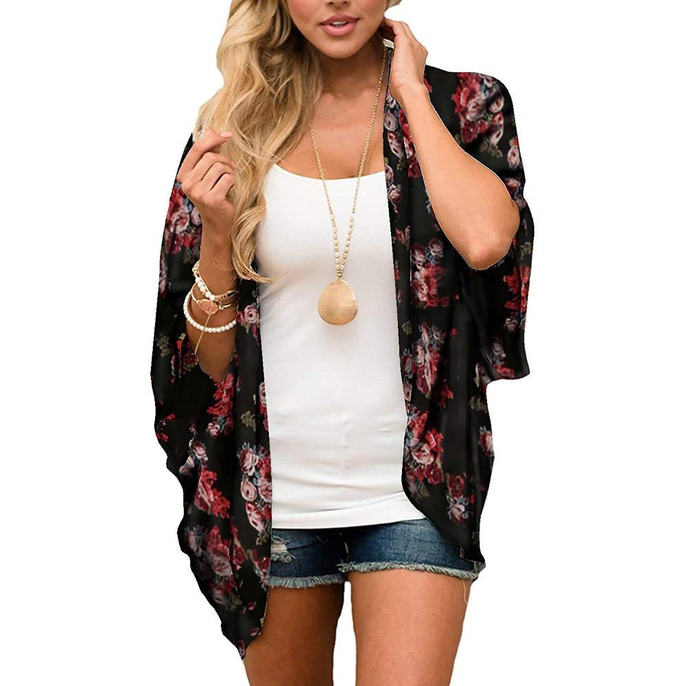 Haute Edition Women’s Lightweight Summer Kimono Cardigan Cover Up