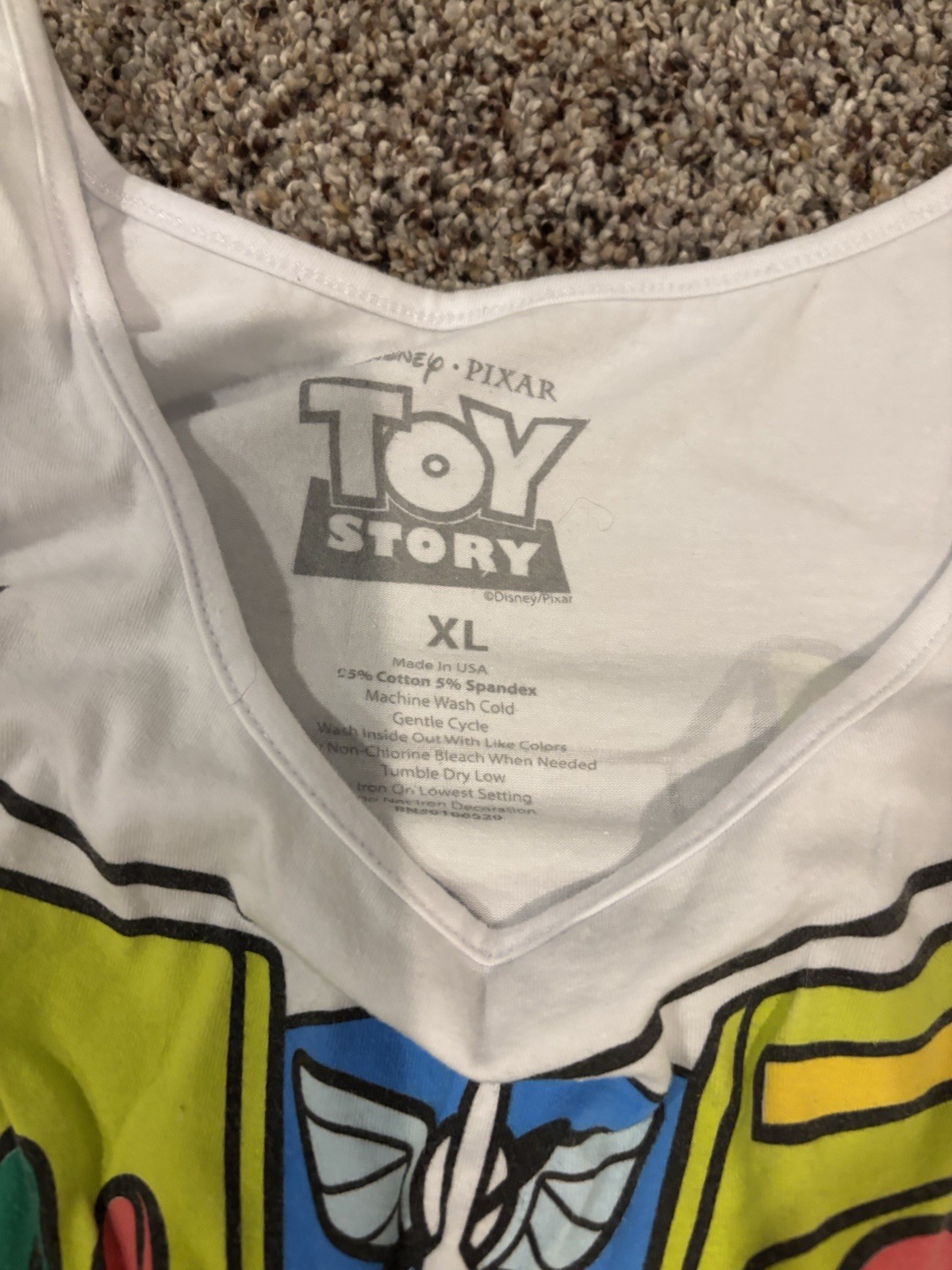Disney Pixar Toy Story Buzz Lightyear Graphic Stretch Jersey Tank, Women’s XL
