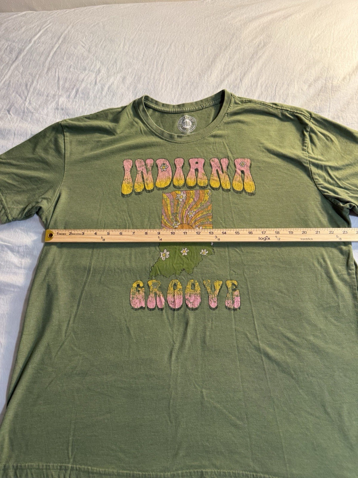 Women State And Local Thread Company T-Shirt Size 2XL Green Indiana Groove