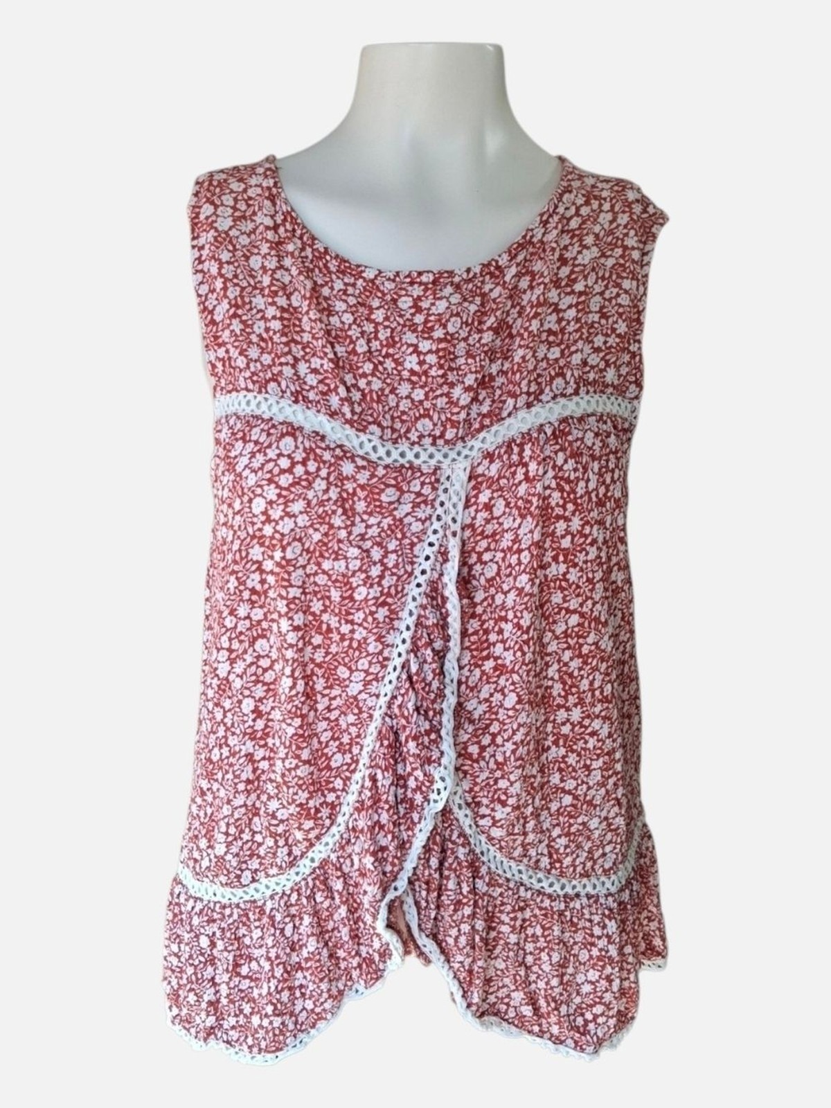 Anthropologie Maeve Ditsy Floral Sleeveless Top Size S Cottagecore