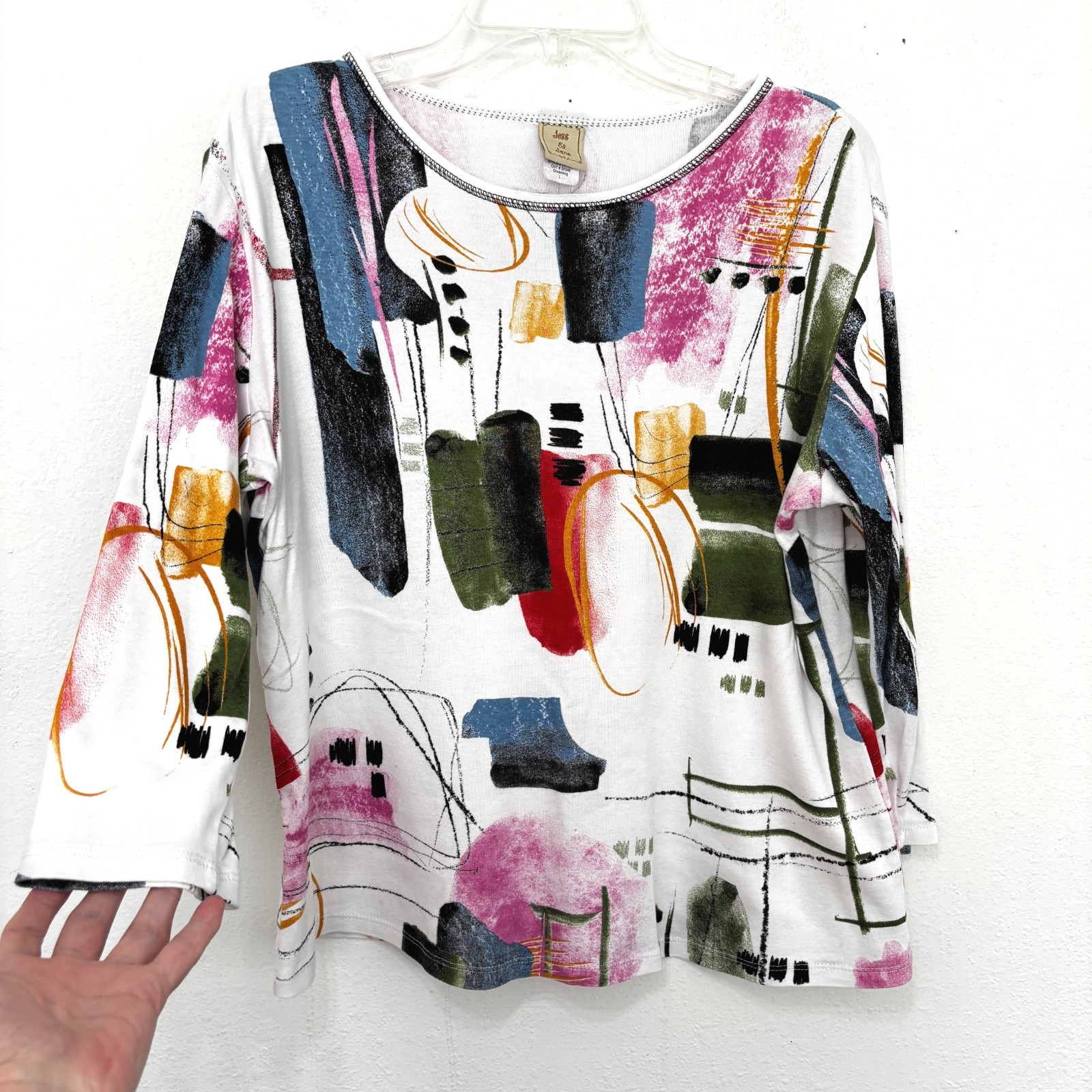 Jess Jane Y2K Womens Dreaming Mineral Top Large Boho Artsy Whimsical Casual