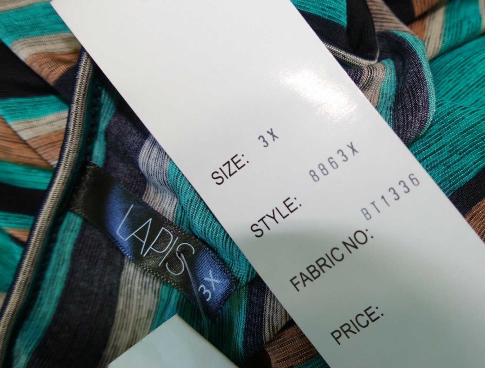 Lapis Women Plus Size 3x Green Black Striped Melange Tunic Top Blouse Shirt