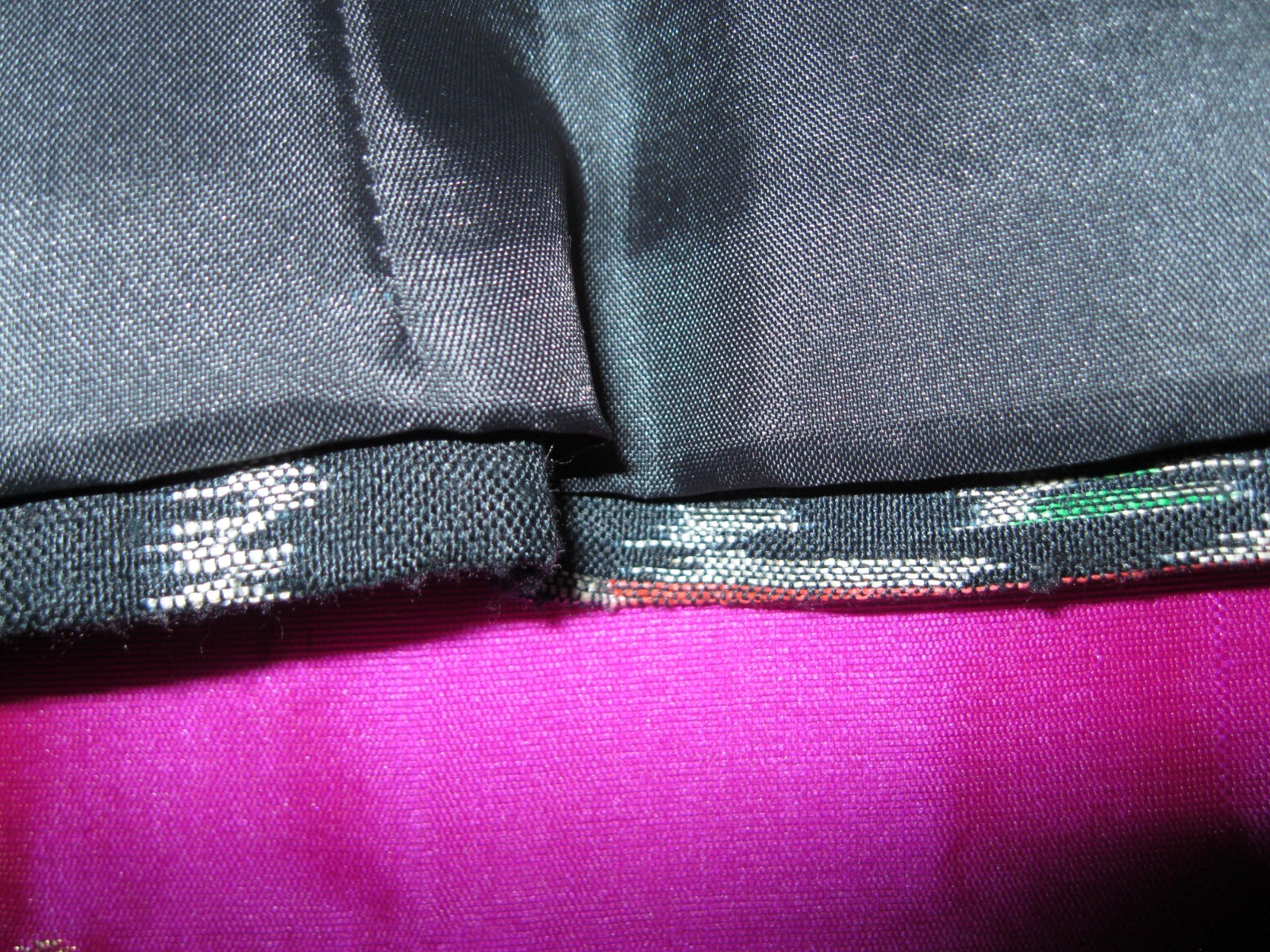 THAILAND, HAND WOVEN BLACK SILK BLOUSE W/ SILVER COLORED DISKS, NEW, SZ. S/M