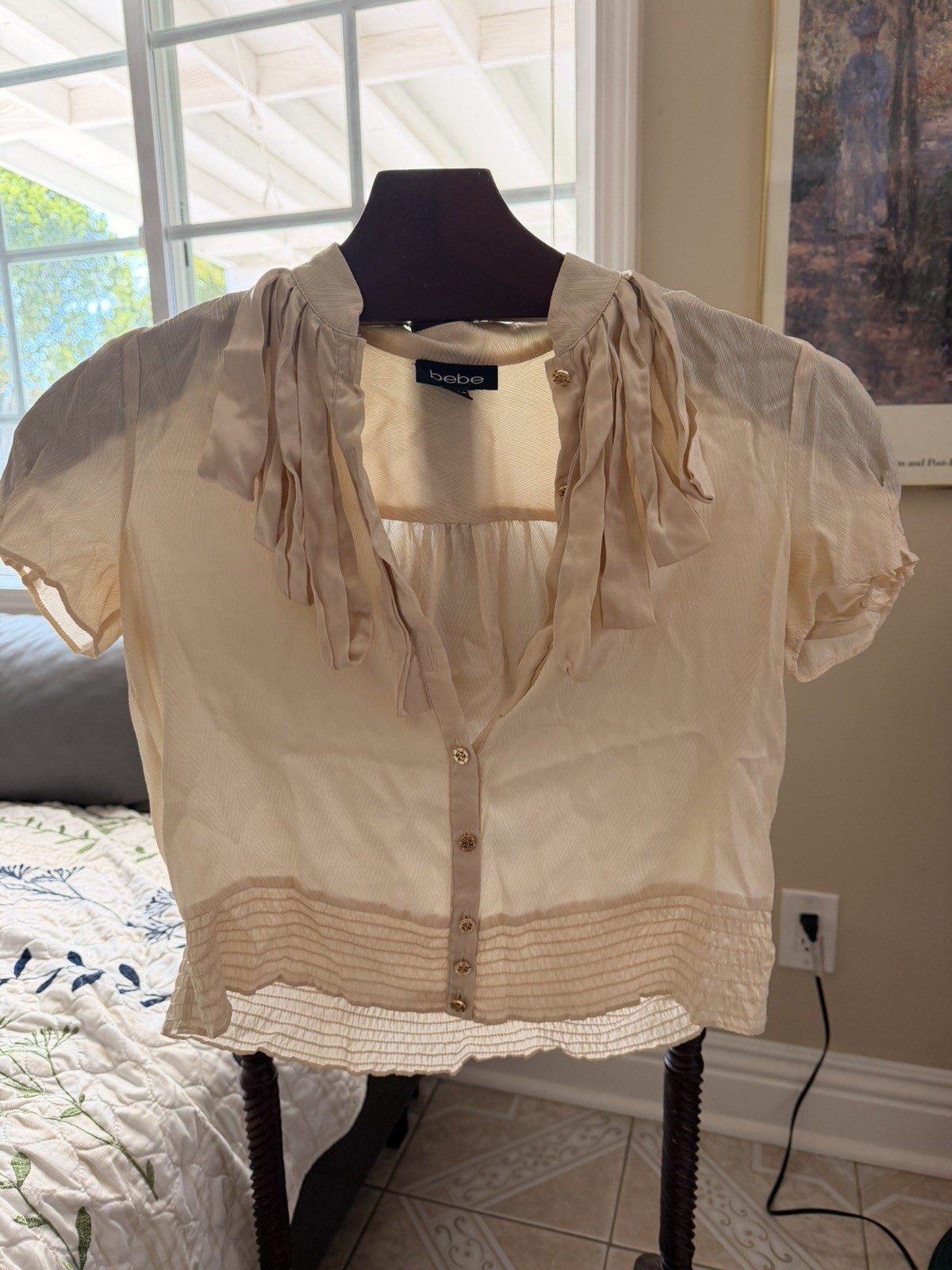 Vintage Y2k 2000s bebe Blouse Top sz S