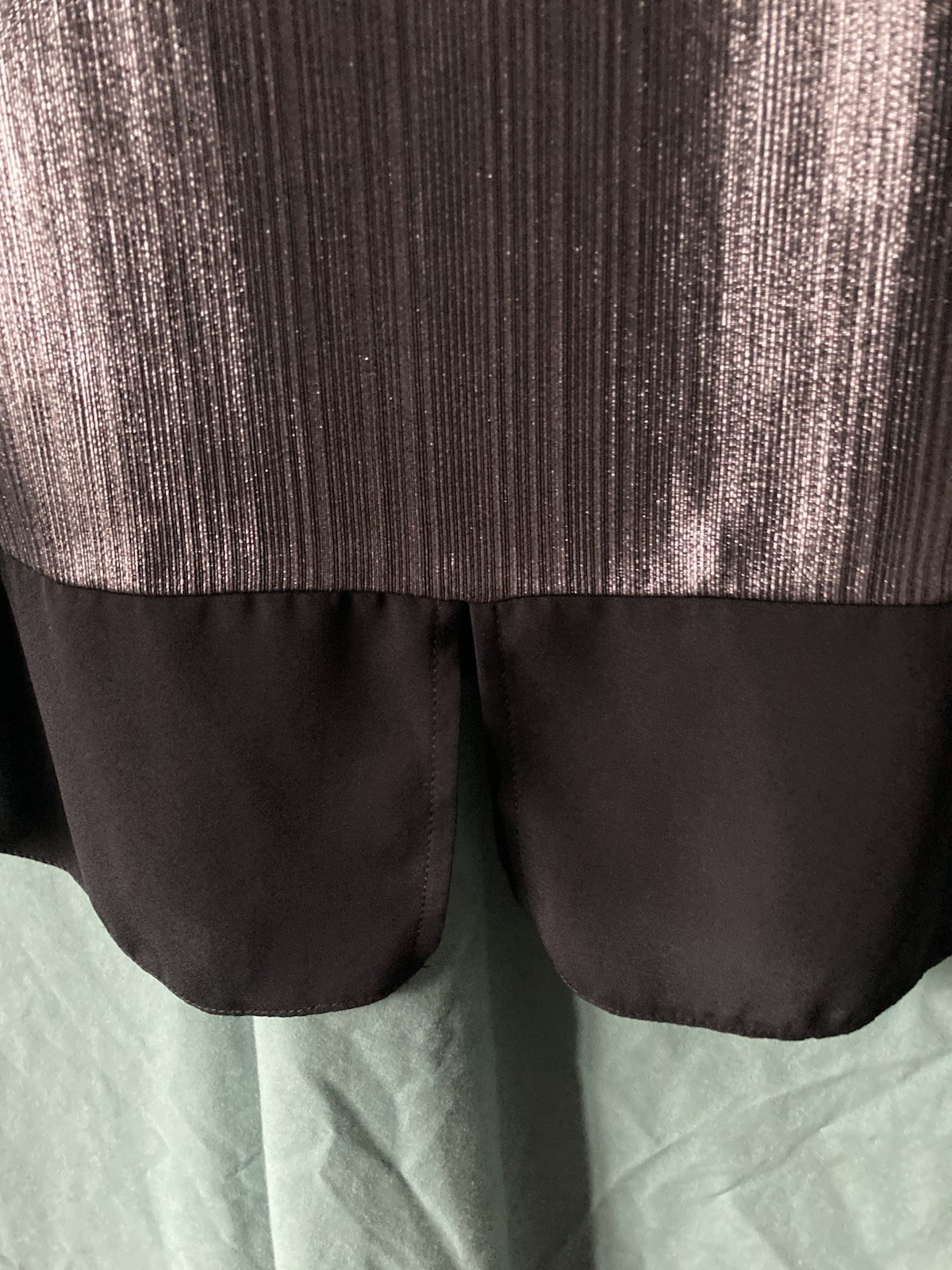 Ladies Wallis Silver & Black Top Drop Back Hem S/S Relaxed Fit Size M BNWOT