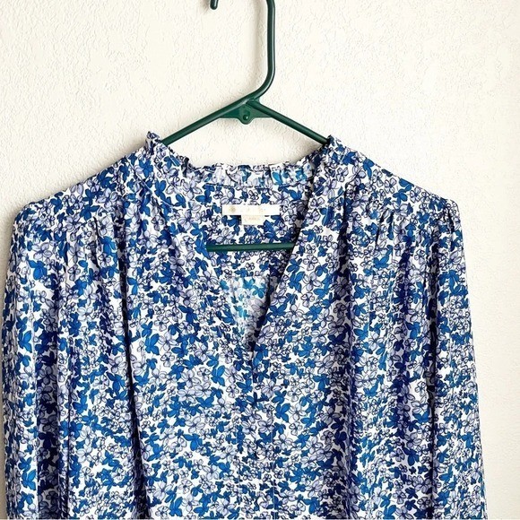 COOPER & Ella Blue Ditsy Floral Button Down Pleasant Blouse S