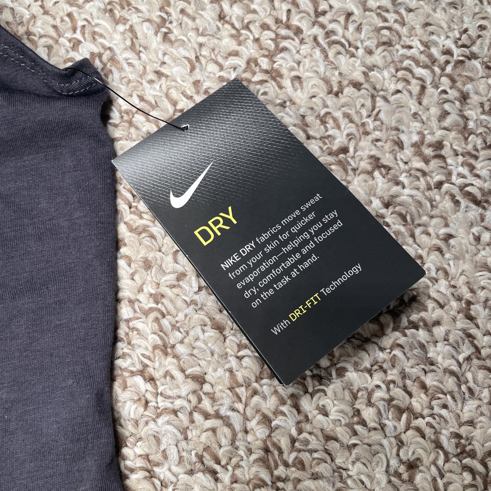 Nike Dri-Fit Sleeveless Shirt Women’s L Gray New W/ Tags Mesh Open Back Train