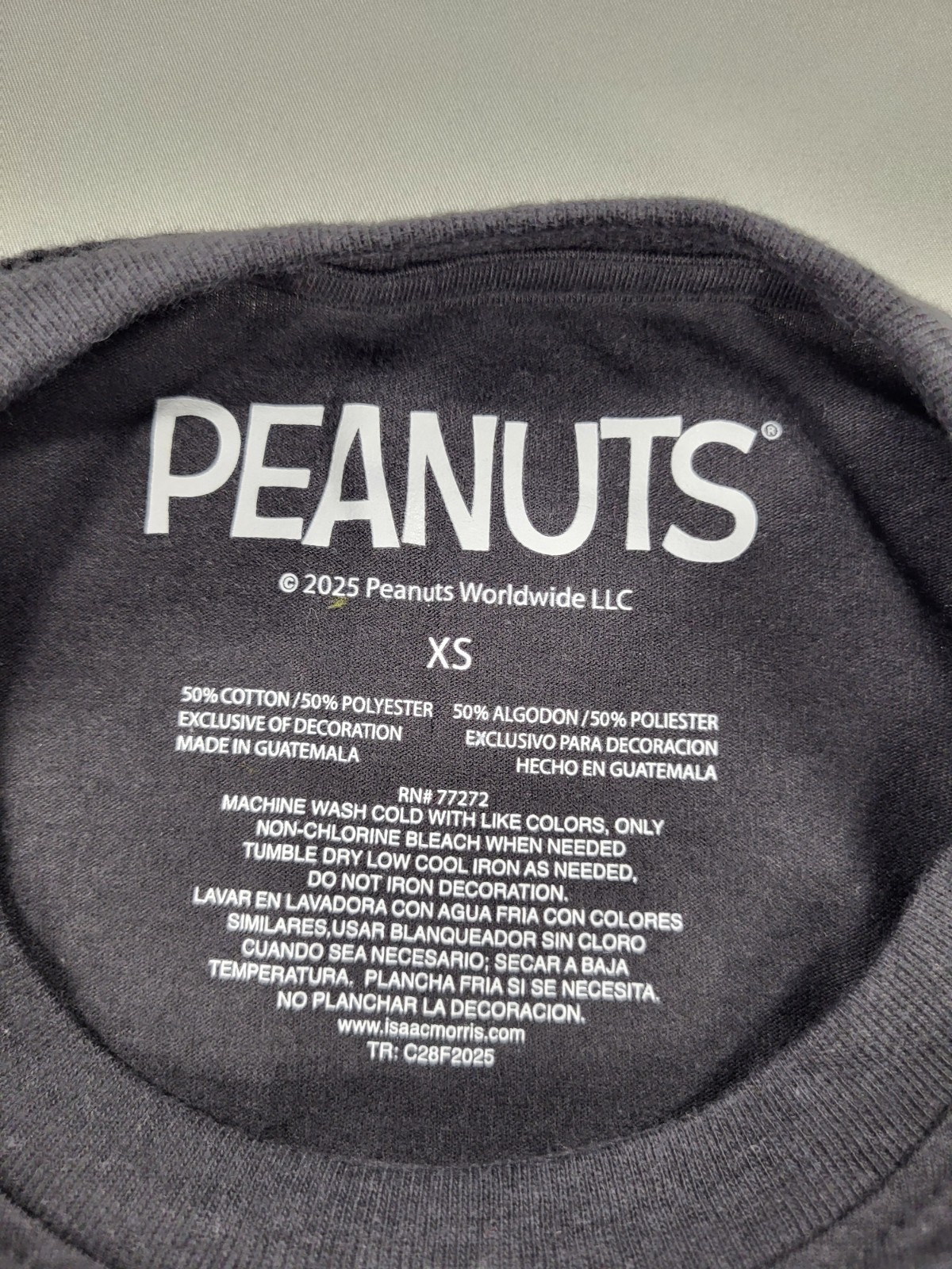 Peanuts Snoopy Pink Bow Graphic T-Shirt Women’s Size XS – Black (NWT)