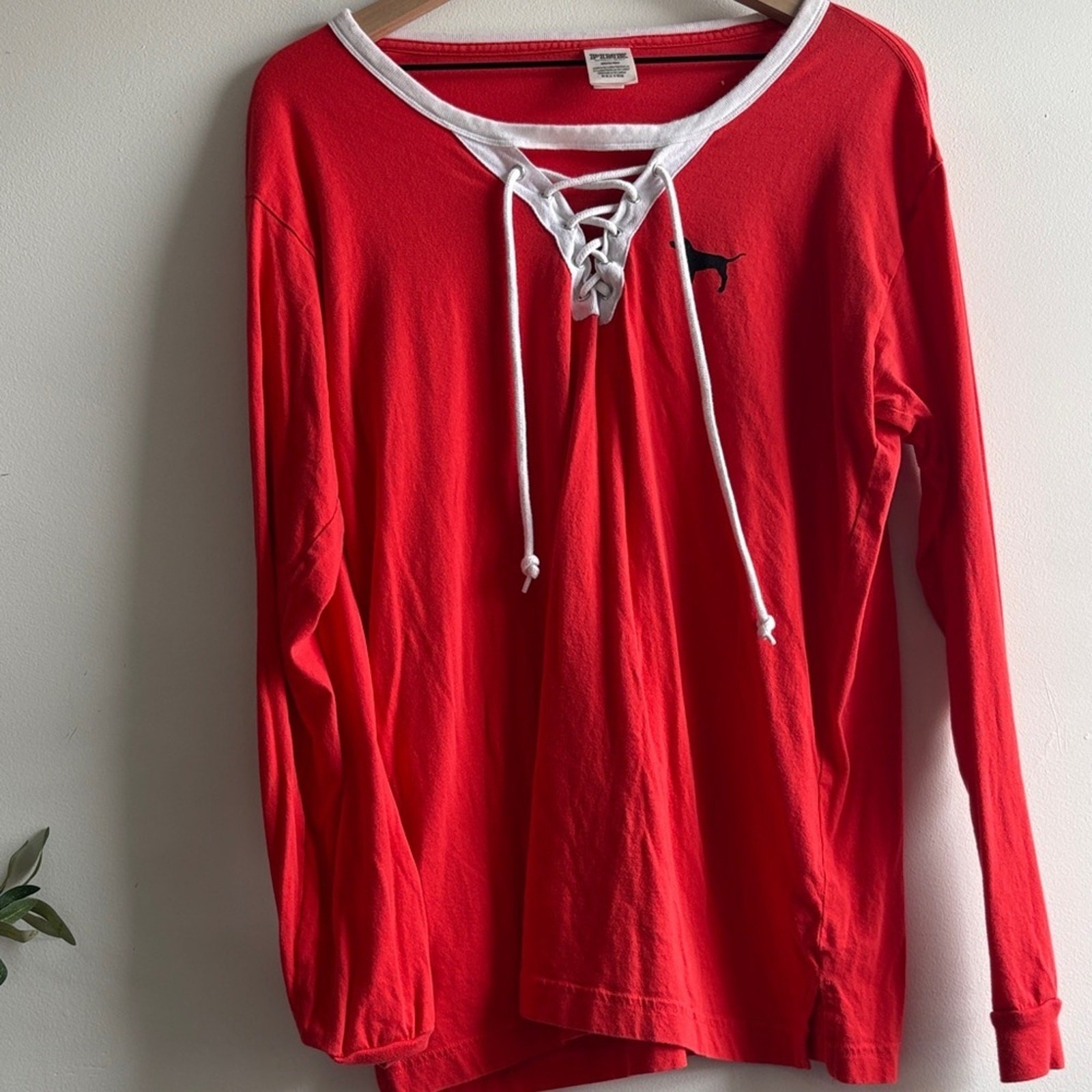 PINK Victoria’s Secret Red and White Top