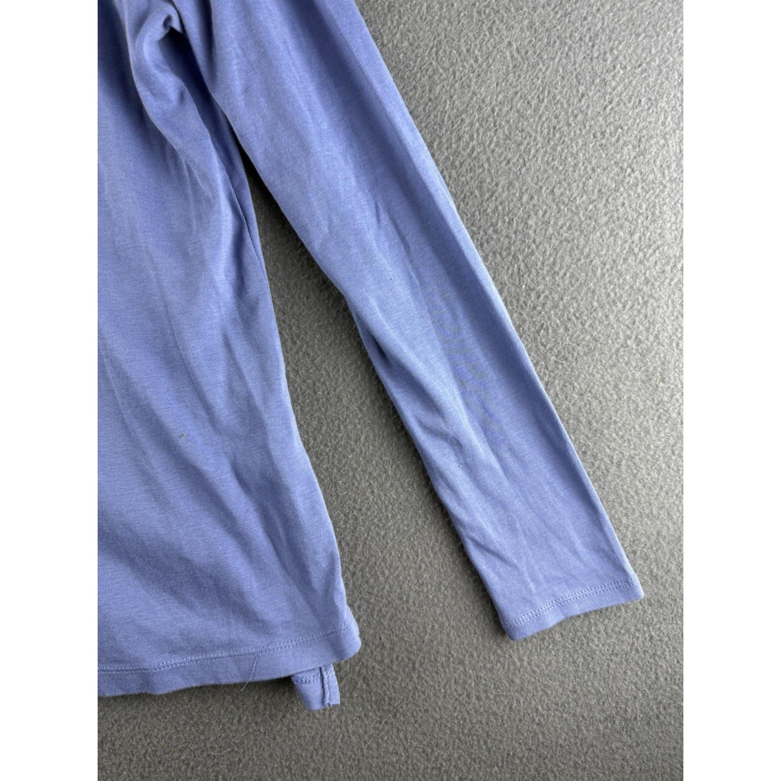 J.Jill Pima Crew Neck High Low Tee Dusty Blue Shirt Size Small