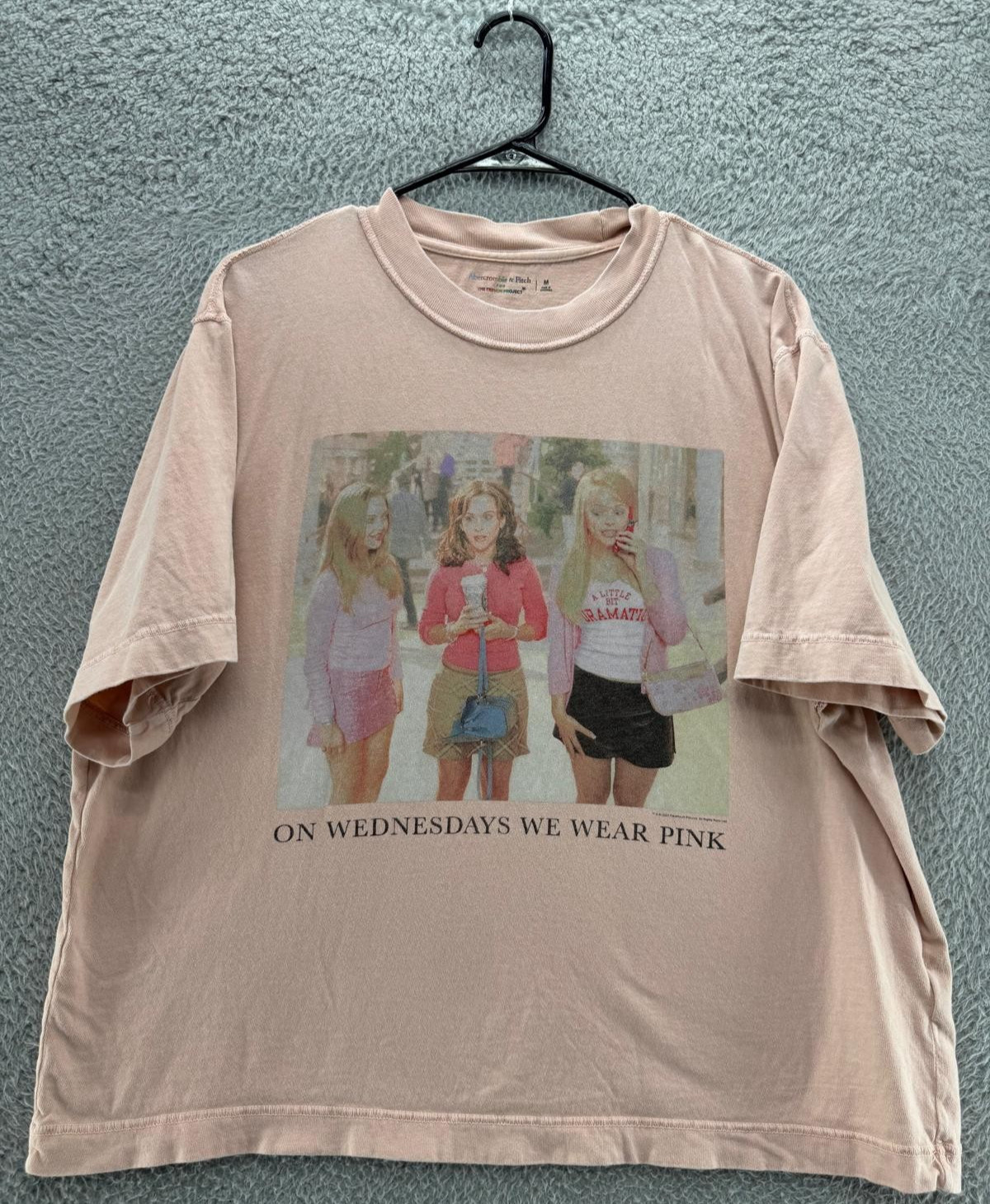Abercrombie & Fitch Mean Girls Shirt Womens Sz M Pink On Wednesdays We Wear Pink