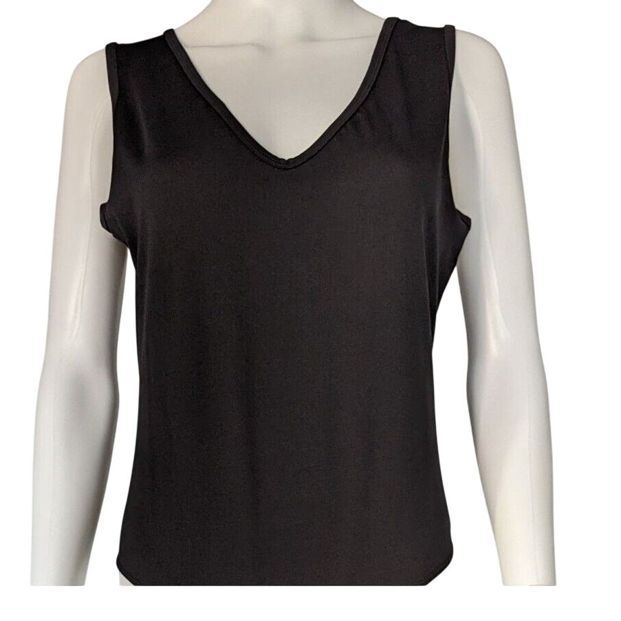 Marste Black Tank Bodysuit Top Size 12-14