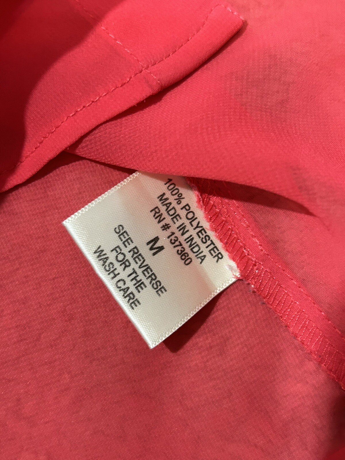 Truth Womens/Juniors Shirt Size Medium Red Embellished Jeweled Flowy High Low
