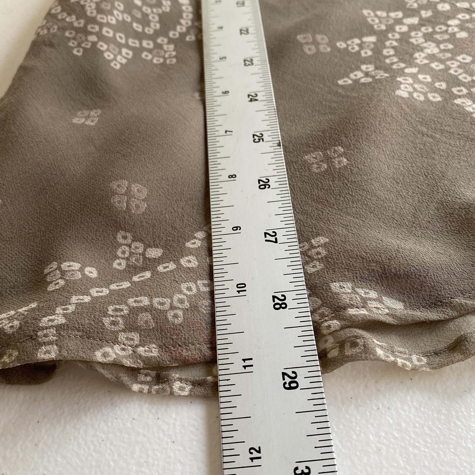 VTG NYC Design Co Top Womens Medium Beige Floral Silk Sheer Lined Fairy Boho Y2K