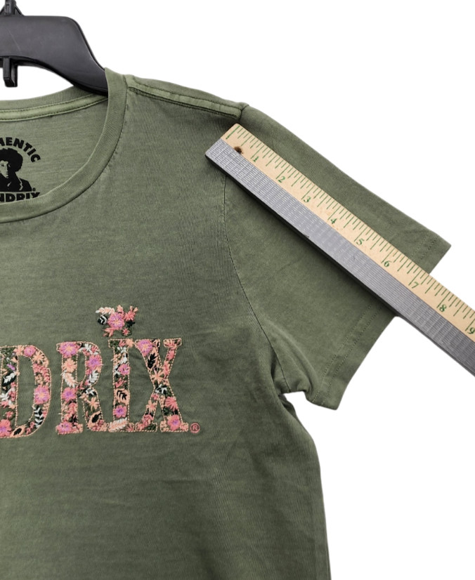 Lucky Brand Authentic Hendrix Womens Olivine Floral Classic Crew Tee SZ S M1133