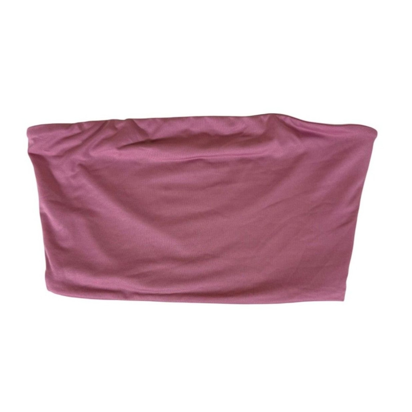 Super Down Pink Cropped Tube Top Size Small *flawed*