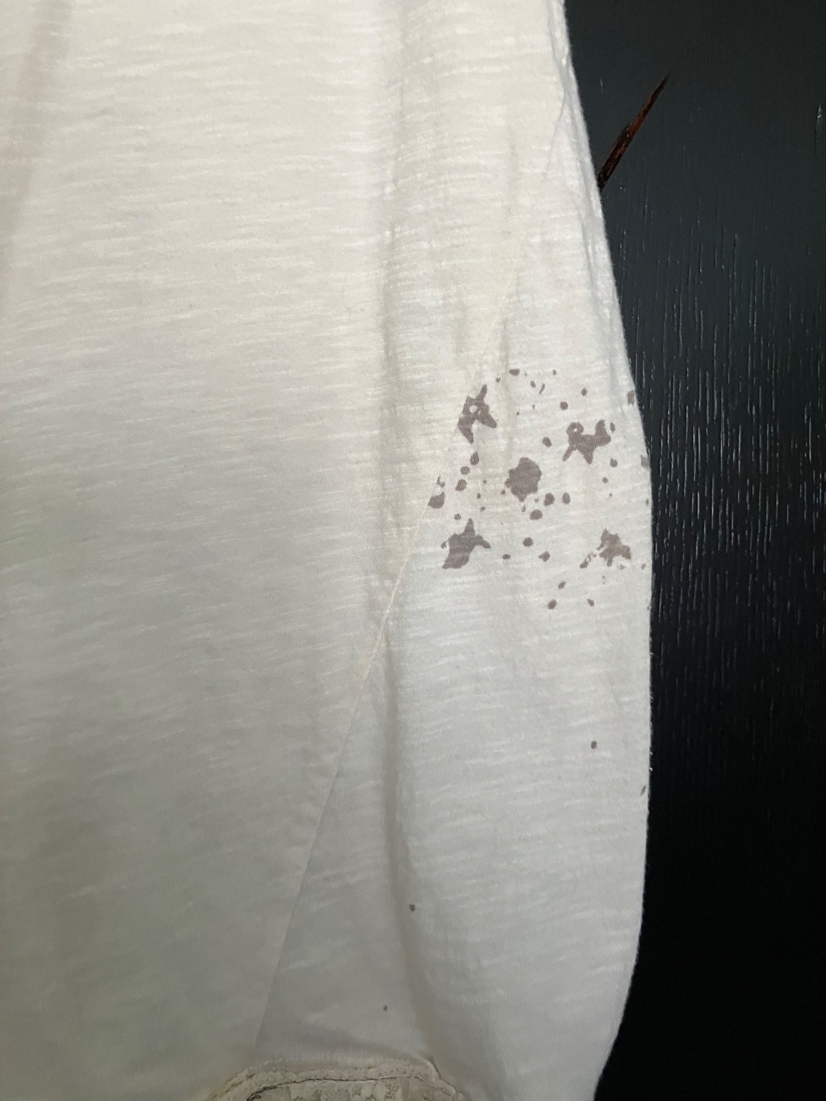 EUC MAGNOLIA PEARL TEE T-SHIRT STARS & MOON LACE TRIM HEM OS RETIRED PRINT RARE