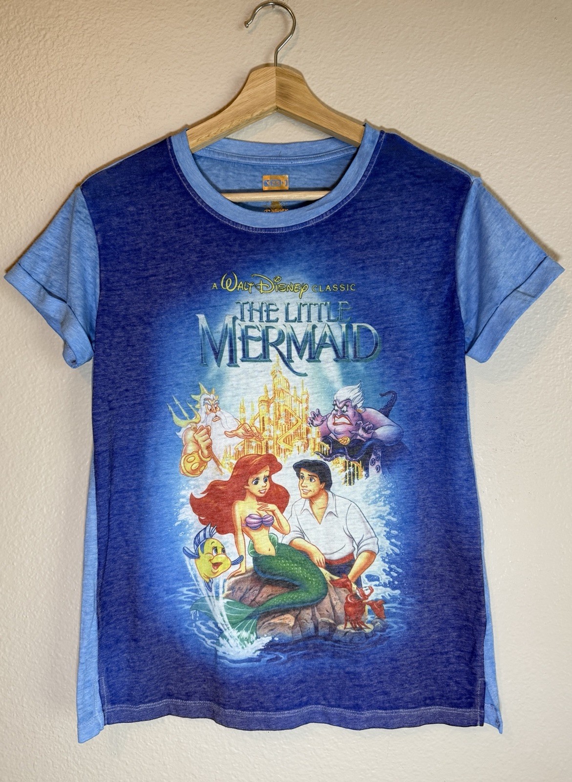 Disney Parks Authentic The Little Mermaid Movie Cover Graphic T Shirt Adult XS