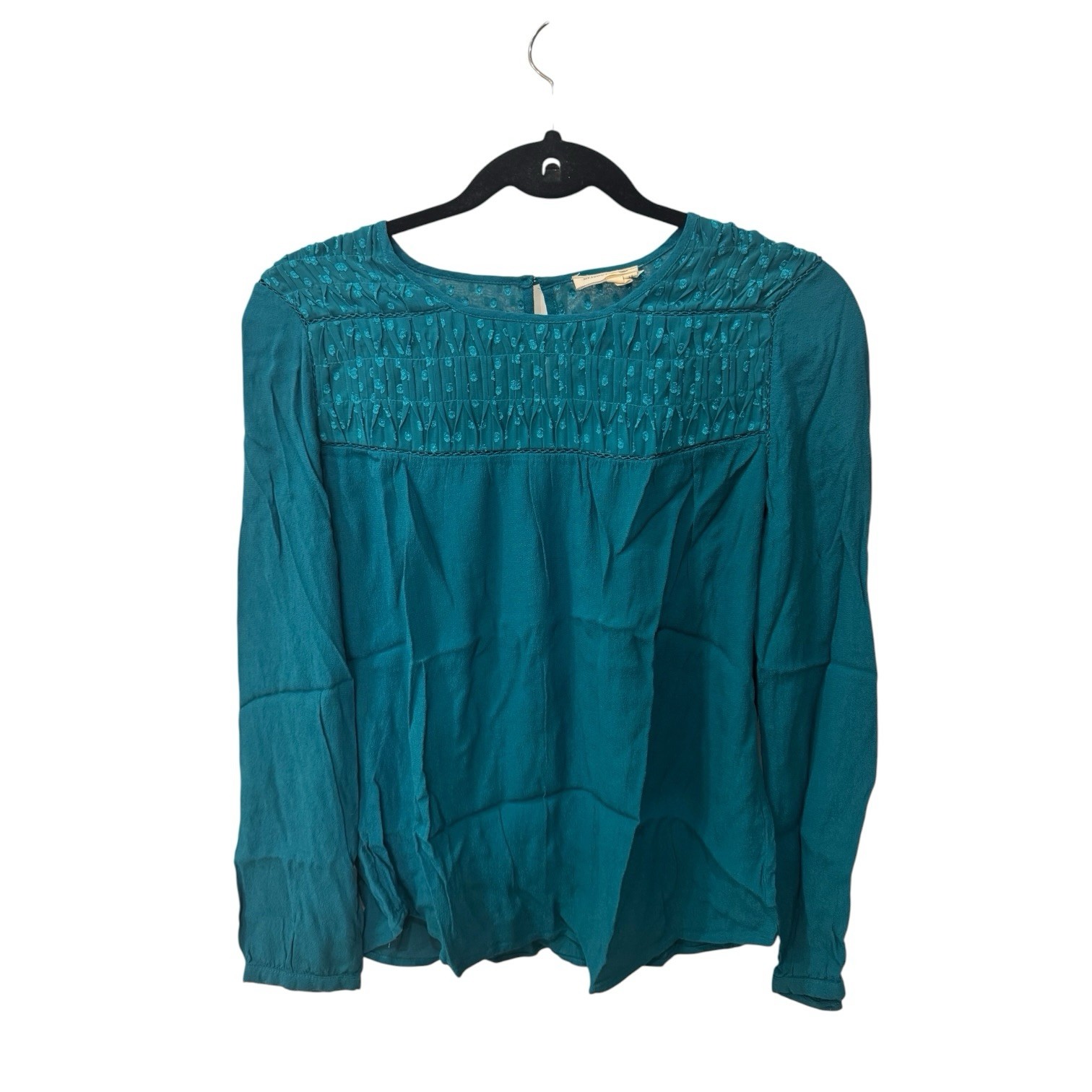 Anthropologie Meadow Rue Vivie Teal Blouse women’s size S