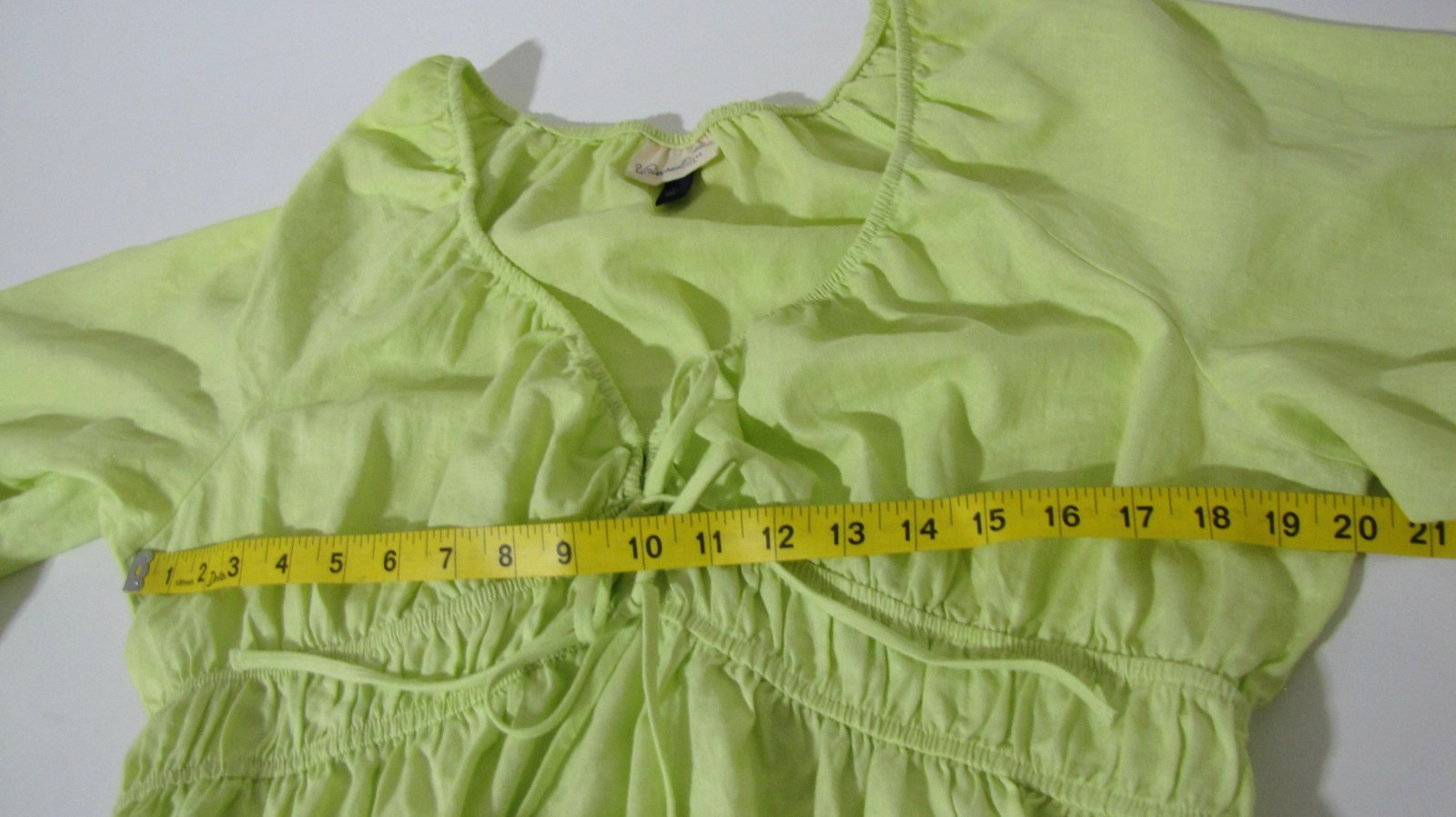Linen Blend Peasant Top Long-sleeve Empire-waist Peplum -Universal Thread Wm. L
