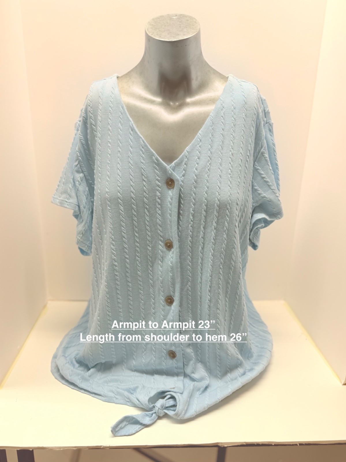 NWT Weatherproof Vintage Womens Tie Front Top Button Down Sz. XL Short Sleeve