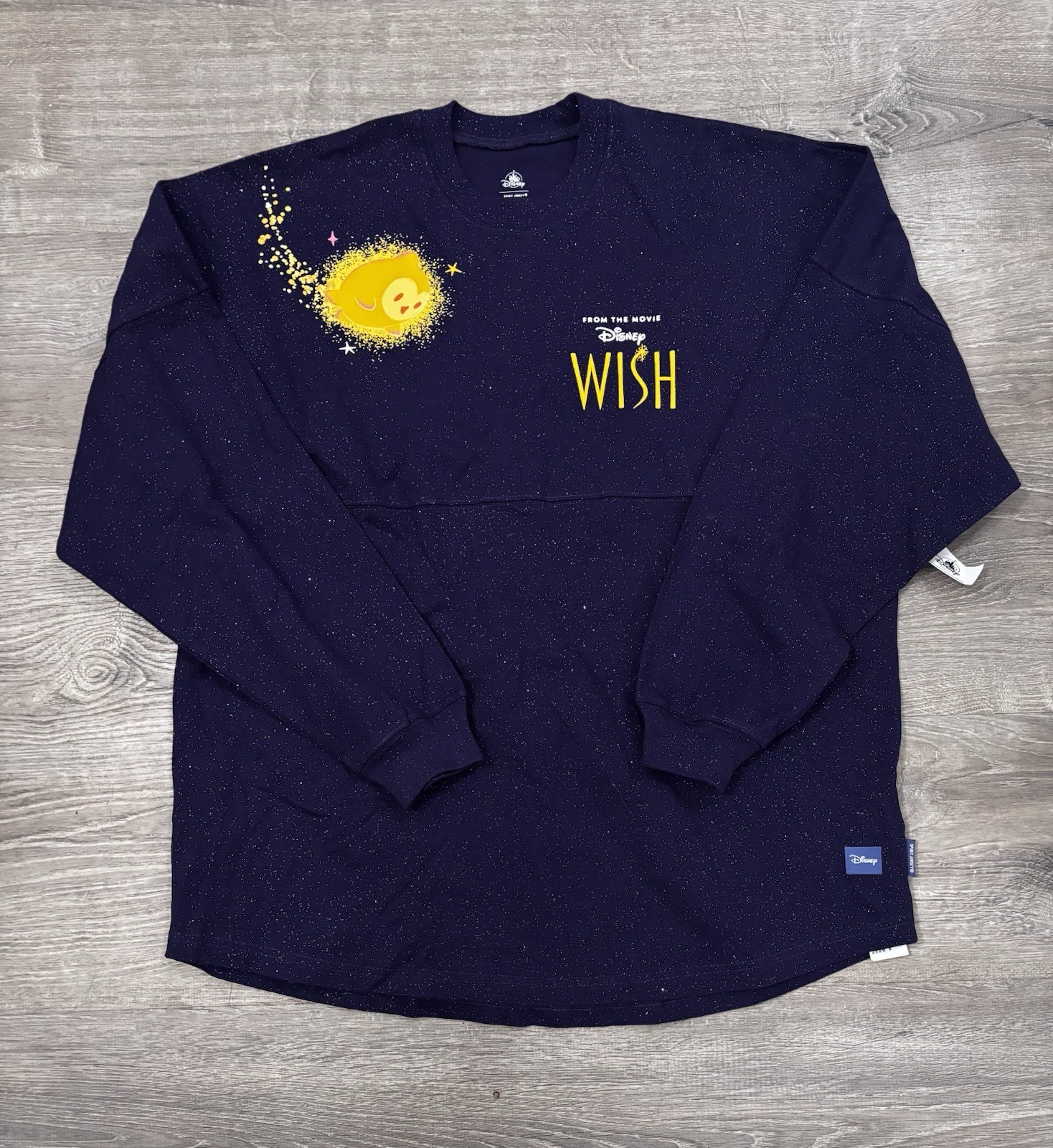 Disney Wish Spirit Jersey I’m a Star Glitter Navy Cotton Size L NWT