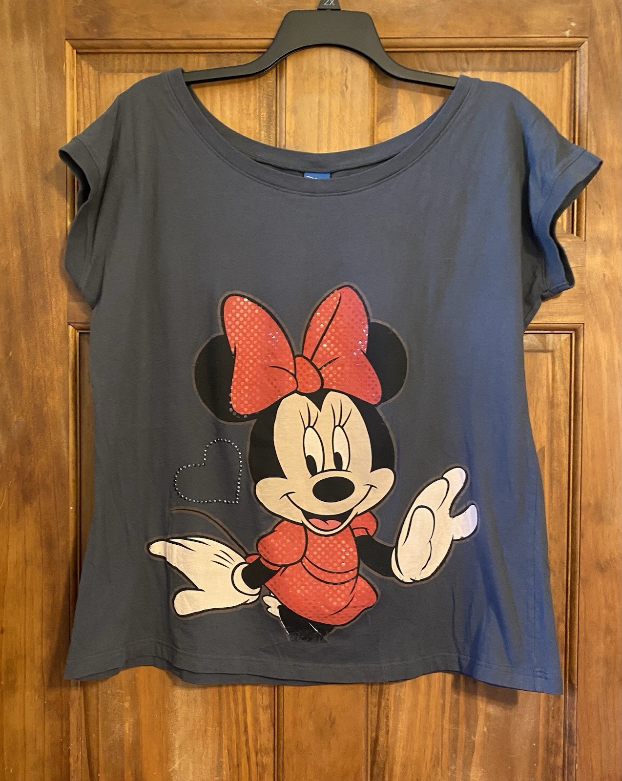 Disney Minnie Mouse Dark Grey Top 1X(18-20) CUTE