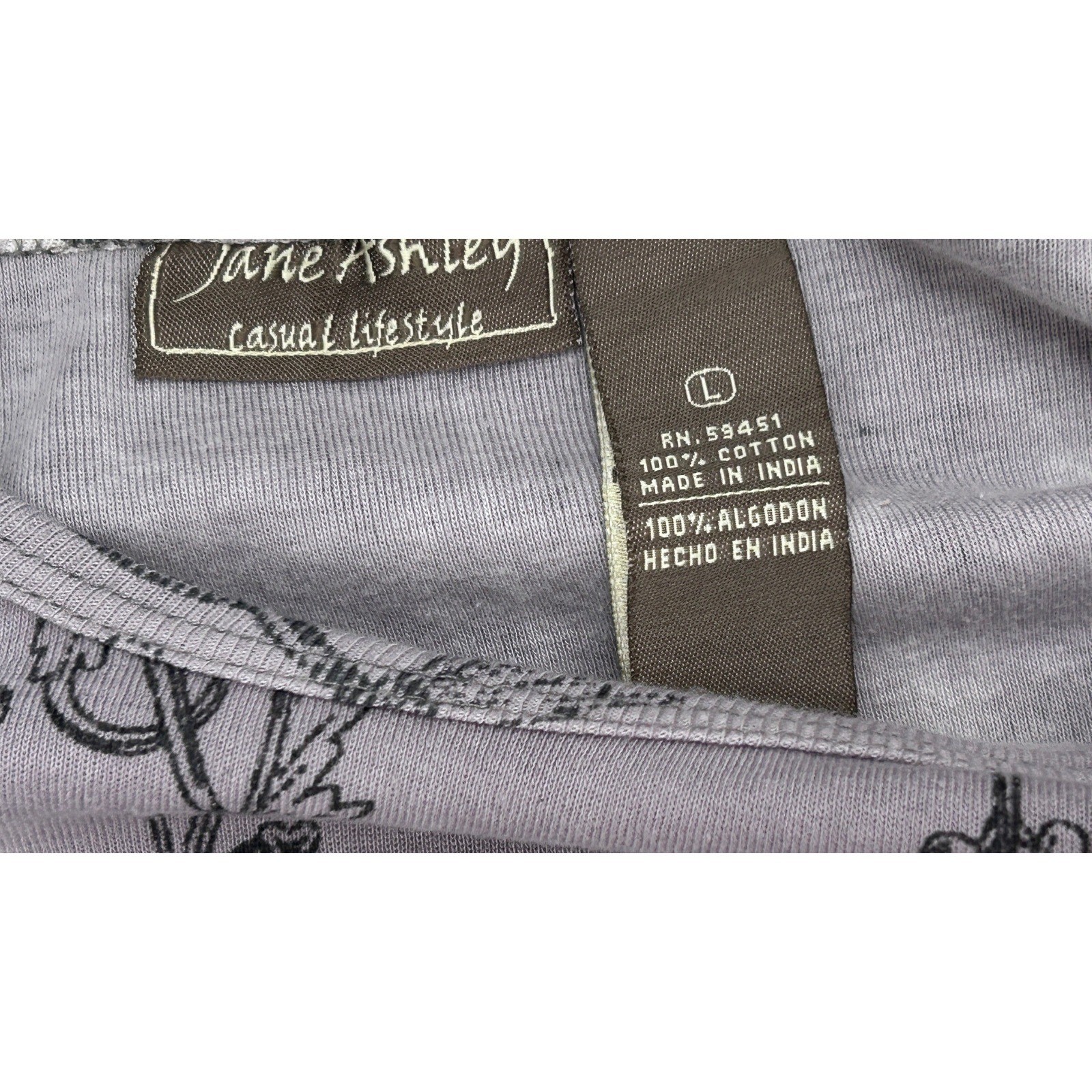 Jane Ashley Chicago Skyline Graphic Top Gray Rhinestone Large Urban Chic