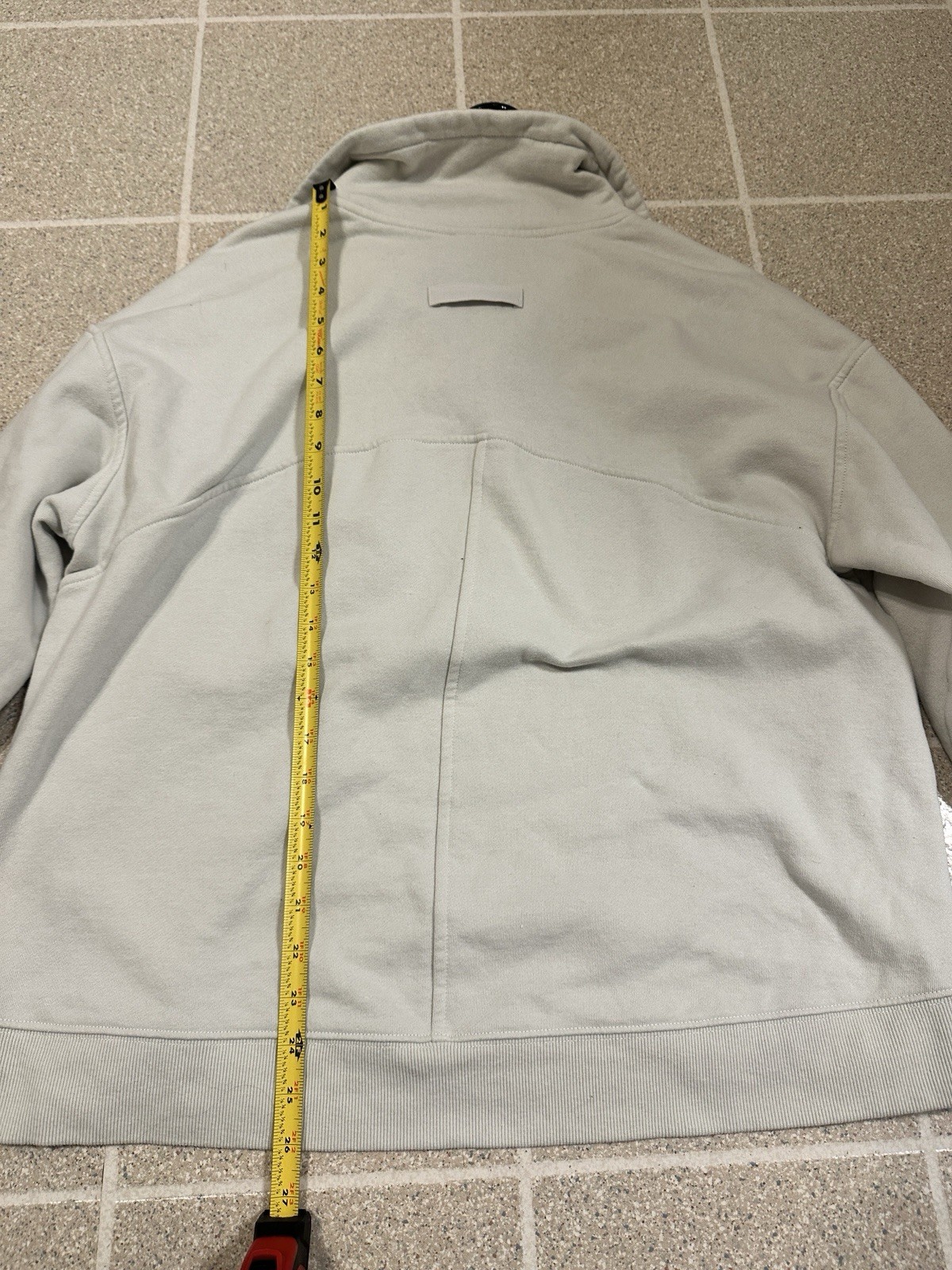 Avia Sports Woman’s L Beige Fleece 1/4 Zip Mock Neck Pullover Sweatshirt