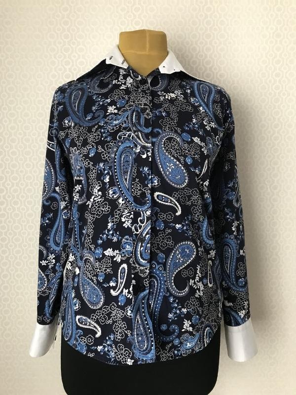 Women Etro Shirt Navy Cotton 36 #3W1W