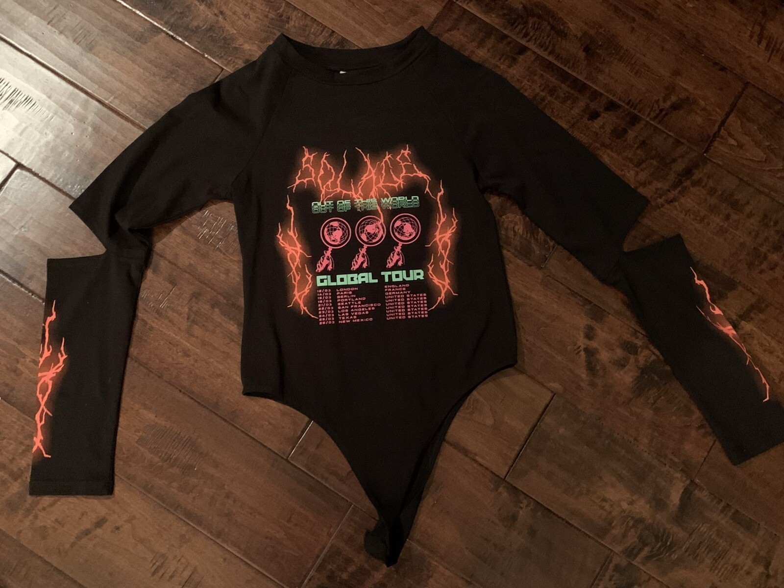 Collusion Womens Black Bodysuit – Out Of This World Global Tour – 10 Looks New